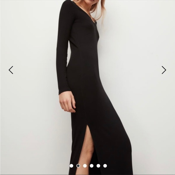 All Saints Dresses & Skirts - ALL SAINTS Rina Black Long Sleeve Ribbed Black Dress
